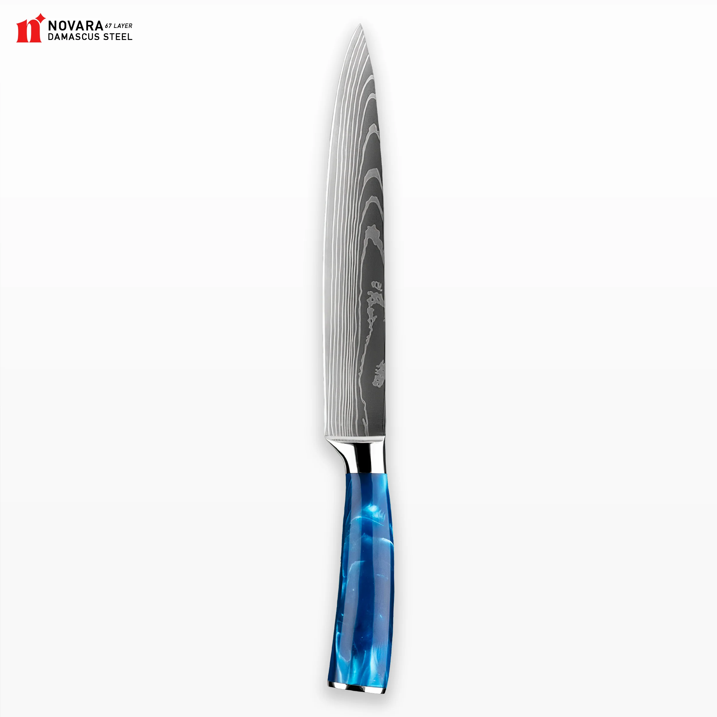 Novara Mottomo (最も青い) - Damascus Steel Knives - Image 12